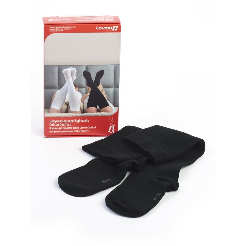 Гольфы компрессионные Лаума (Lauma) Cotton Comfort черный 1 класс р.36-38
