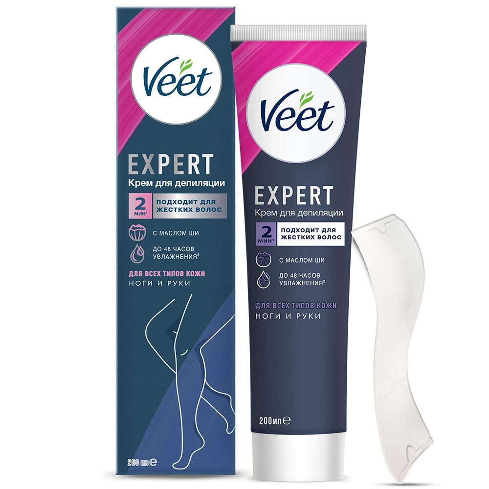 Крем для депиляции ног и рук Veet Expert для всех типов кожи 200 мл