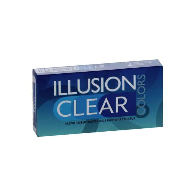 Линзы ILLUSION clear контактные прозрачные 3 месяца -3.0/8.6/2 шт x1