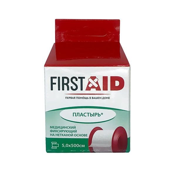 Пластырь медицинский фиксирующий Ферстэйд (First Aid) на полимерной основе 5 х 500 см