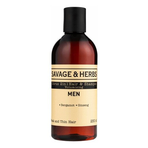 Шампунь для волос мужской Savage&Herbs 2в1 укрепляющий 250 мл