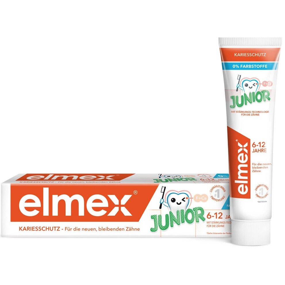 Детская зубная паста Elmex Junior 6-12 лет 75 мл туба