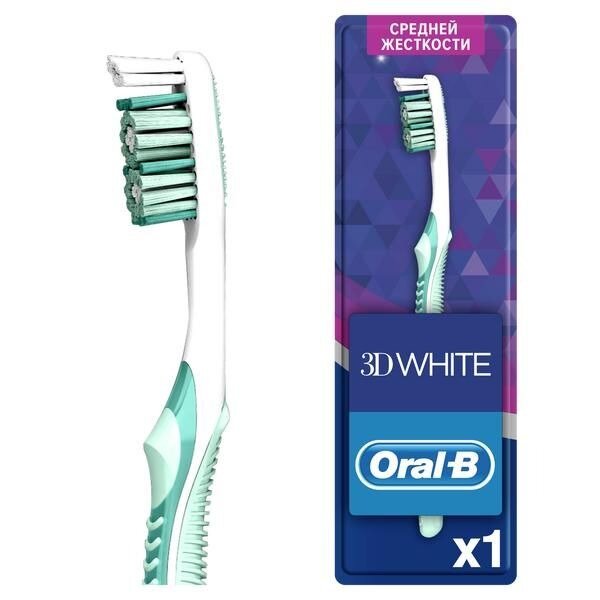 Зубная щетка Oral-B 3D White Whitening средней жесткости 1 шт.