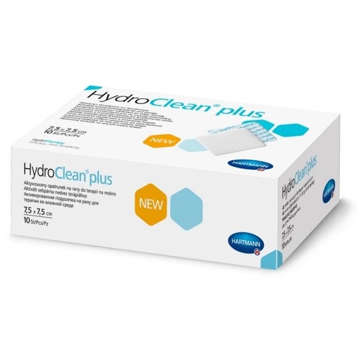 Повязка Hartmann HydroClean Plus гидроактивная 7,5 см х 7,5 см 10 шт.