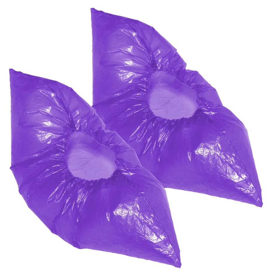 Бахилы медицинские экстра двойная резинка 30 мкм фиолетовые пара 1 шт.