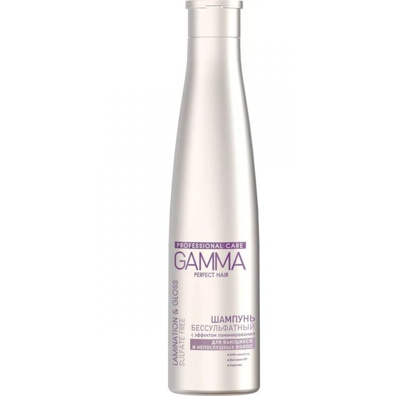 Шампунь для волос Gamma Perfect Hair бессульфатный с эффектом ламинирования Svoboda 350 мл