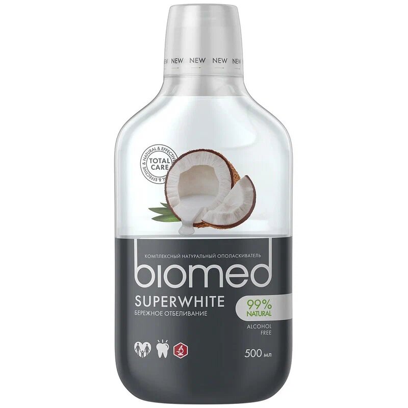 Ополаскиватель для полости рта для взрослых и детей комплексный Superwhite Biomed/Биомед 500мл