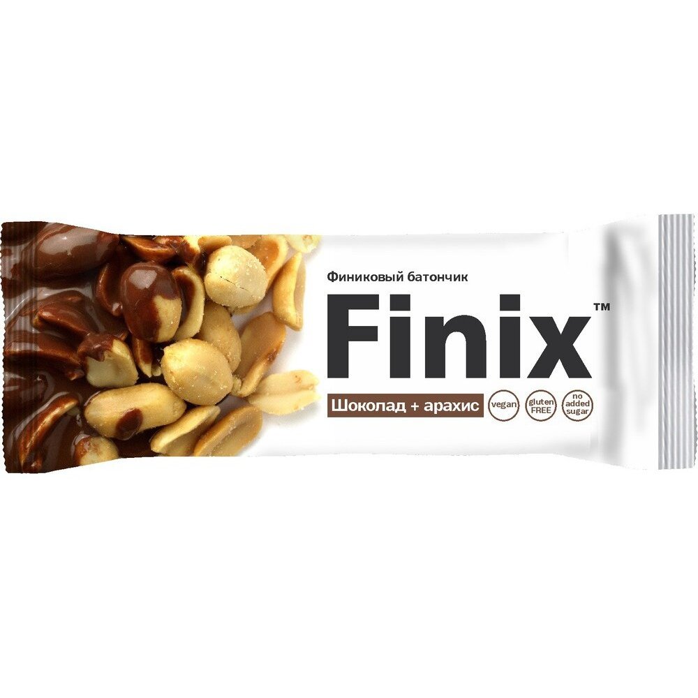 Батончик Finix финиковый арахис/шоколад 30 г