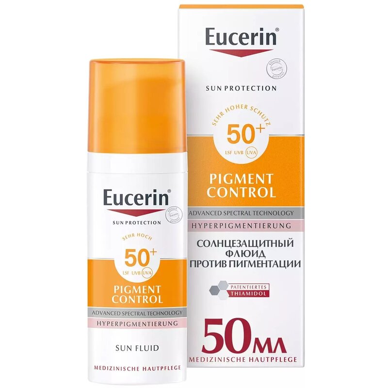 Флюид солнцезащитный Eucerin Sensitive Protect SPF 50+ против пигментации 50 мл