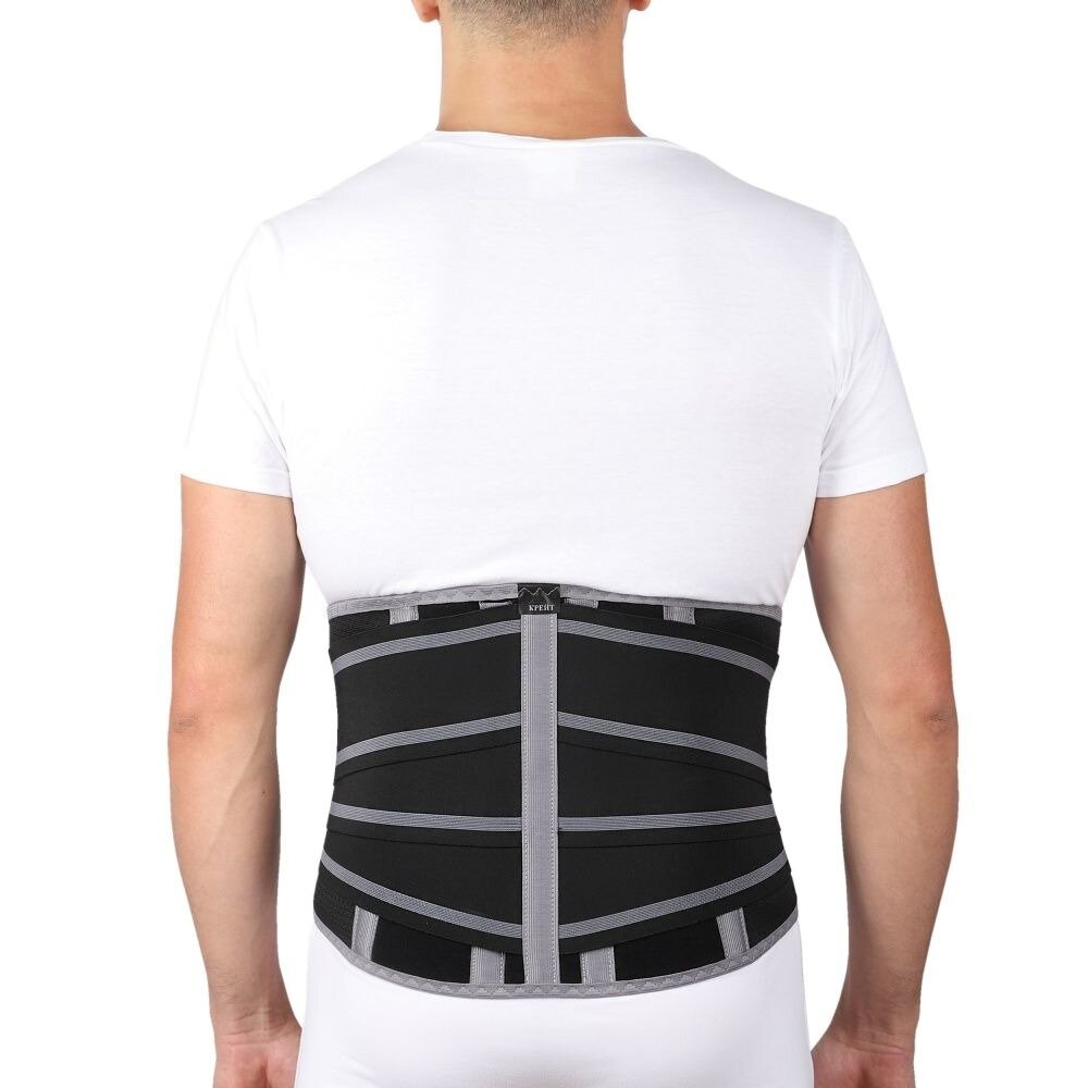 Корсет грудопоясничный ортопедический Крейт Б-2512 черно-серый р.3