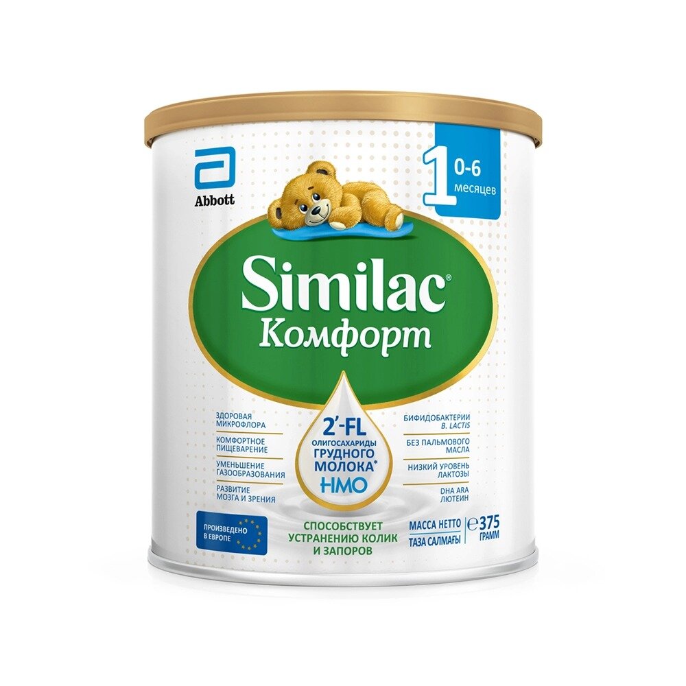 Similac Комфорт 1 Смесь сухая от 0 до 6 мес., 375 г