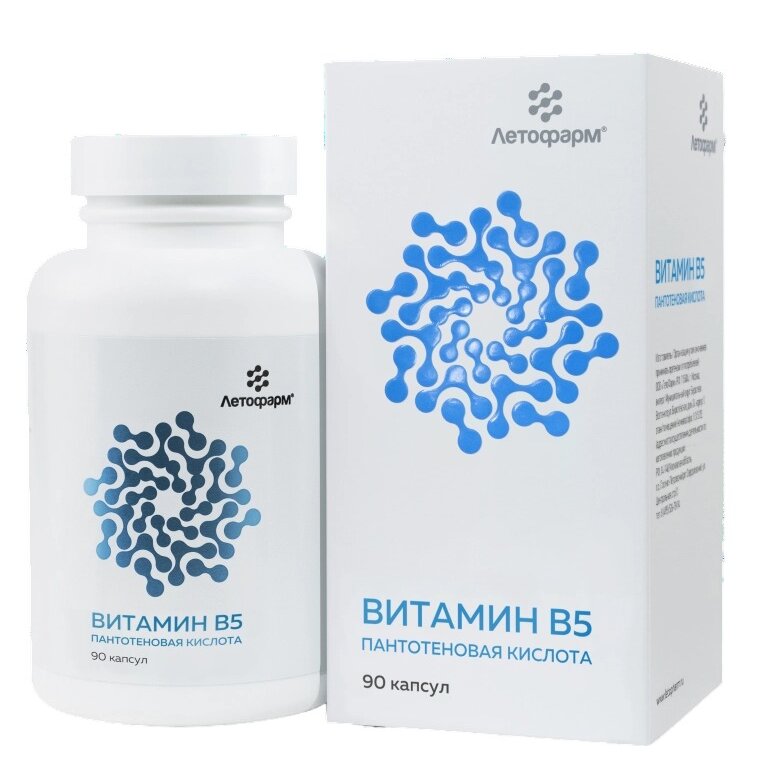 Витамин В5 Летофарм капсулы 0.39 г 90 шт.