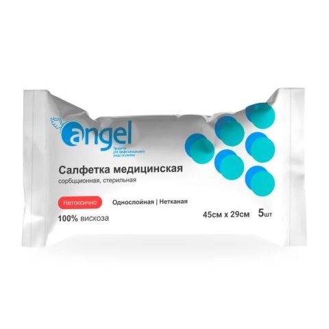 Салфетки стерильные EversMed однослойные 45х29 см 5 шт.