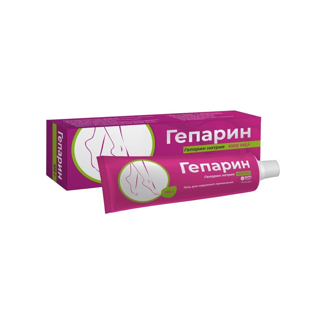 Гепарин гель для наружного применения 1000 МЕ/г 100 г