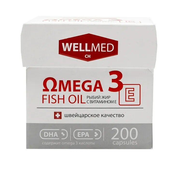 Омега-3 рыбий жир для женщин капсулы fish oil+е 200 шт. с витамином е