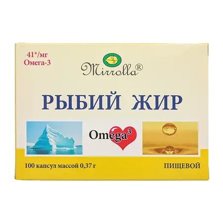 Рыбий жир пищевой капсулы 100 шт.