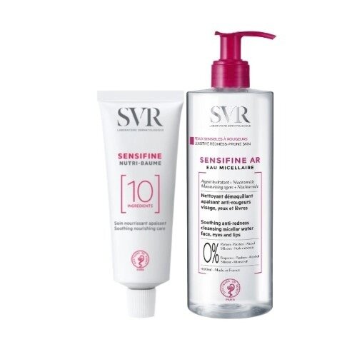 Набор для чувствительной кожи лица SVR Sensifine : Бальзам питательный 40 мл+Вода мицеллярная AR 75мл
