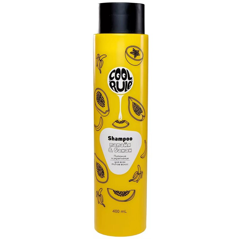 Шампунь Cool rule для всех типов волос питание и укрепление папайя и банан 400 мл