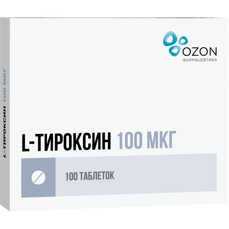 L-Тироксин таблетки 100 мкг 100 шт.