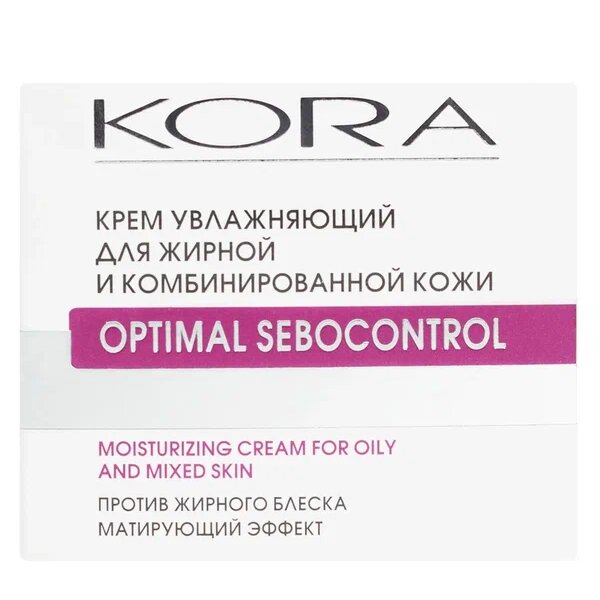 Крем для лица Кора (Kora) phytocosmetics optimal sebocontrol увлажняющий для жирной и комбинированной кожи 50 мл