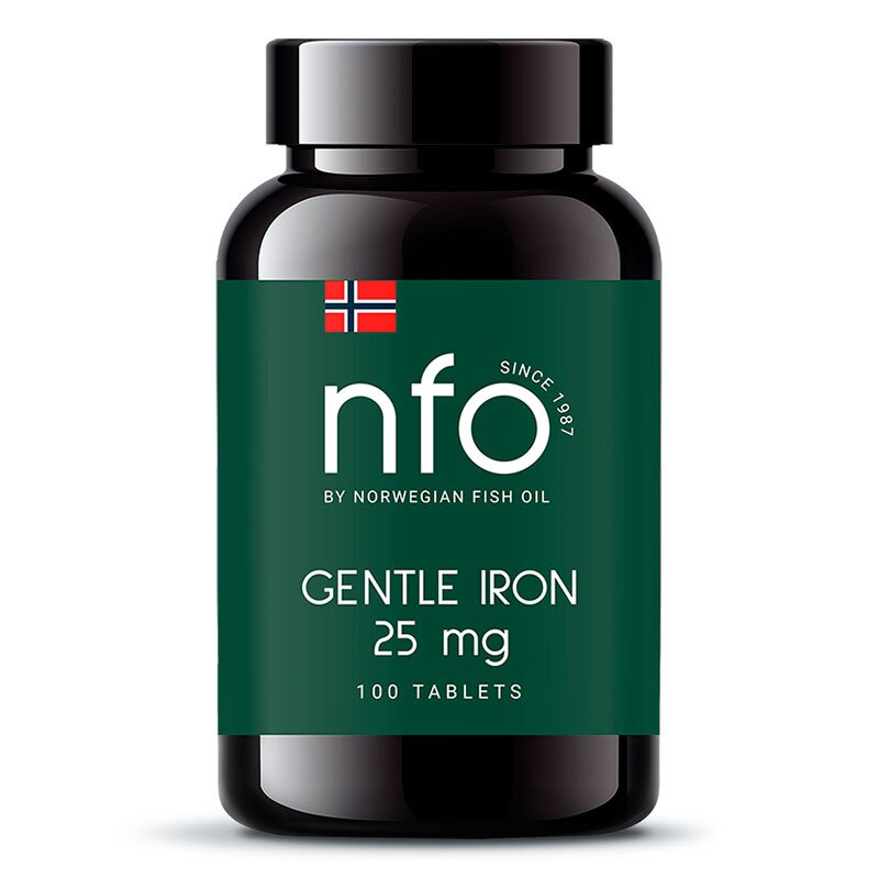 Легкодоступное железо Norwegian Fish Oil таблетки 25 мг 100 шт.