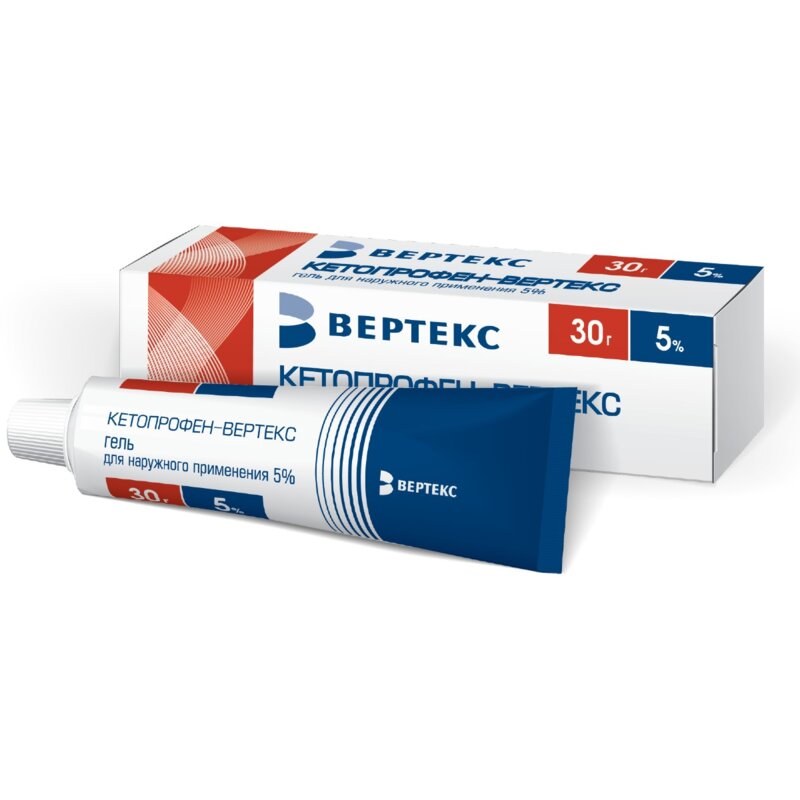 Кетопрофен-Вертекс гель 5% туба 30 г