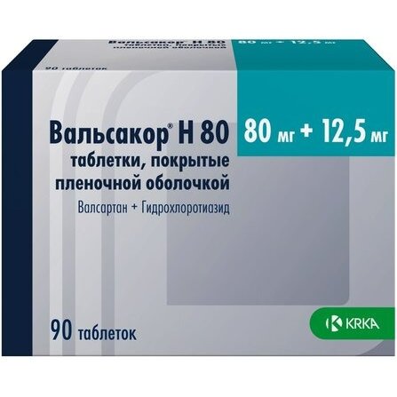 Вальсакор Н таблетки 80+12,5 мг 90 шт.
