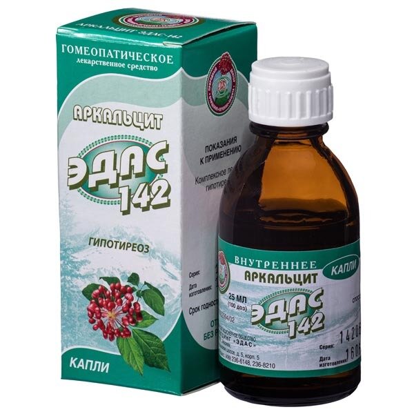 Аркальцит Эдас-142 капли для приема внутрь 100 доз 25 мл