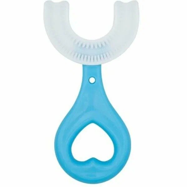 Зубная щетка детская Смайл Эксперт (Smile Expert) умная U-образная голубая с 2-х лет