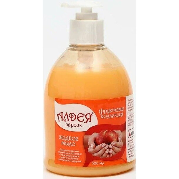 Мыло Алдея Персик гигиенич жидкое с дозатором 0.5 л