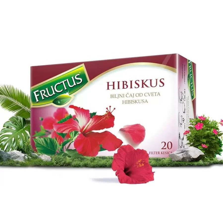 Чай Fructus травяной из цветков гибискуса 1,5 г 20 шт.