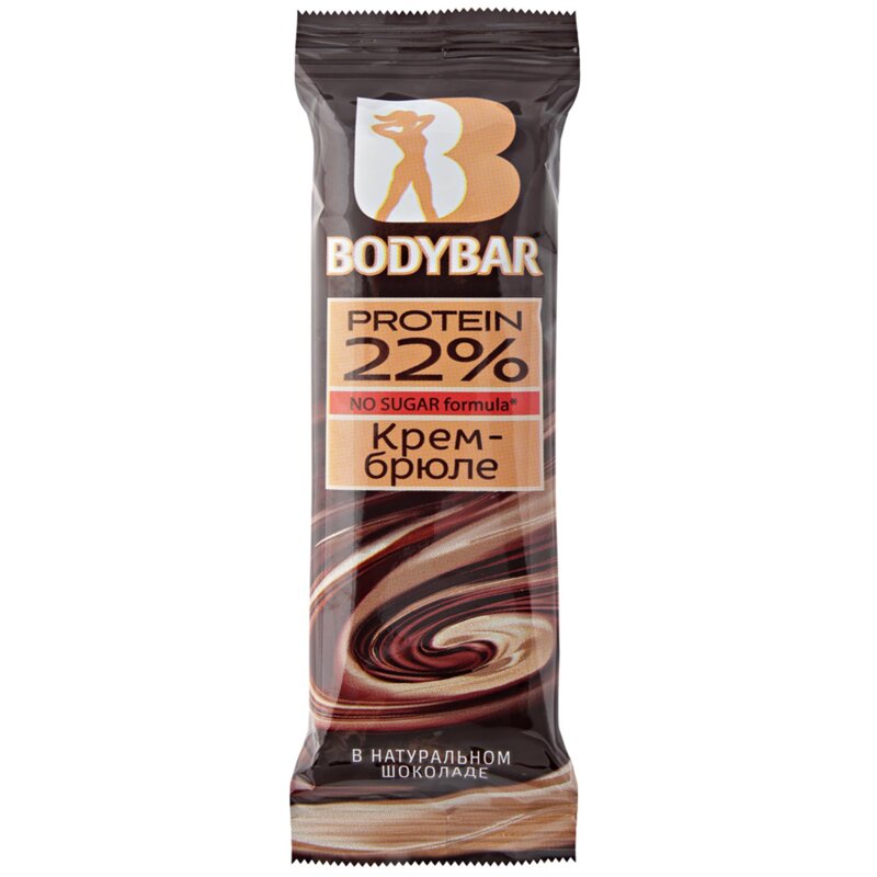 Батончик протеиновый BodyBar 22 % крем-брюле в натуральном шоколаде 50 г