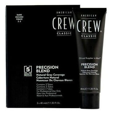 Камуфляж для седых волос темный натуральный Precision blend American crew 3x40 мл
