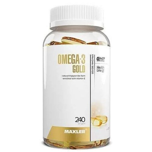 Omega-3 Gold и Витамин Е Maxler капсулы 240 шт.