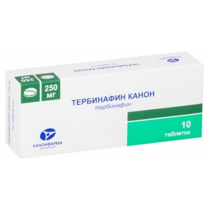 Тербинафин Канон таблетки 250 мг 10 шт.
