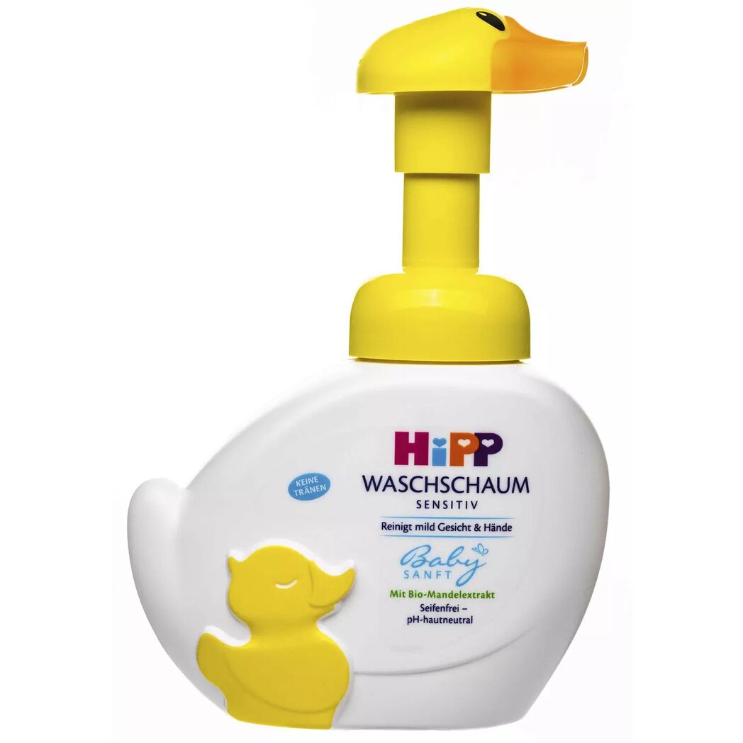 Пенка детская для лица и рук моющая Hipp babysanft для чувствительной кожи уточка 250 мл