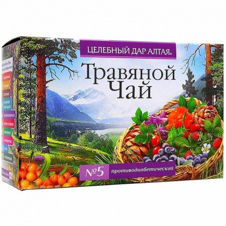 Чай Целебный Дар Алтая Противодиабетический №05 ф/пак 1,5 г 20 шт.