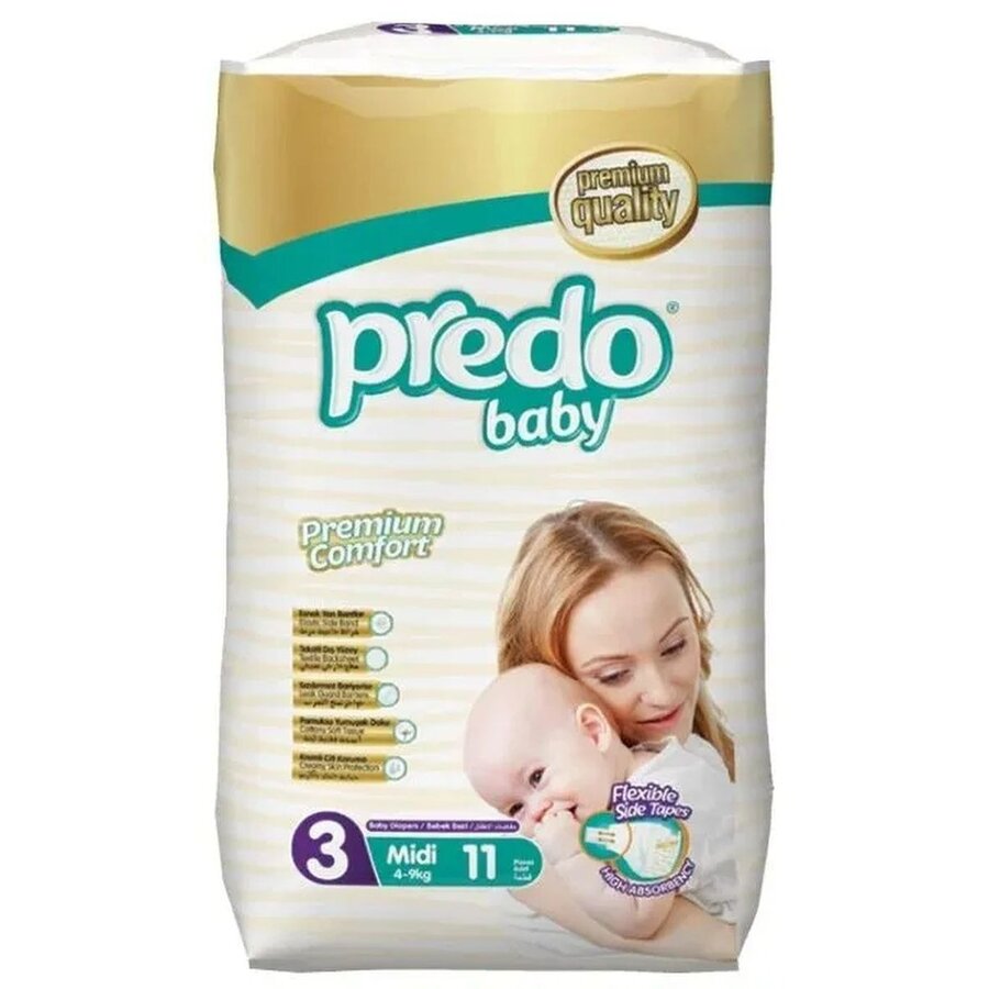 Подгузники для детей Baby Predo/Предо 4-9 кг р.3 11 шт.