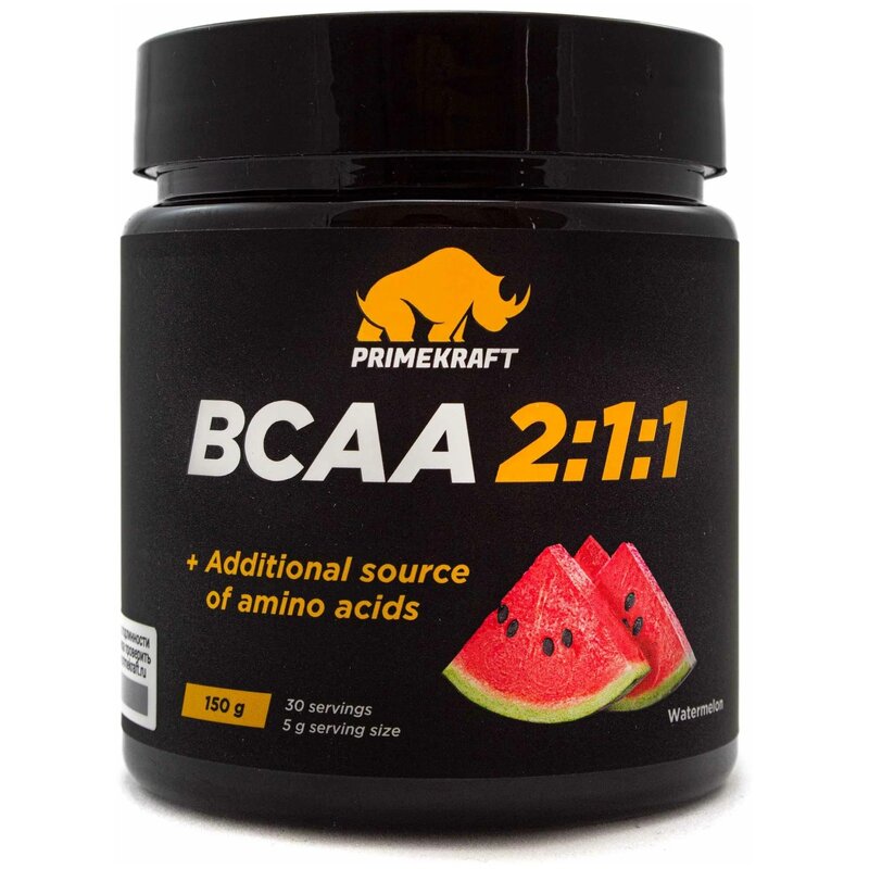 Аминокислоты BCAA 2 :1:1 PrimeKraft со вкусом арбуза 150 г