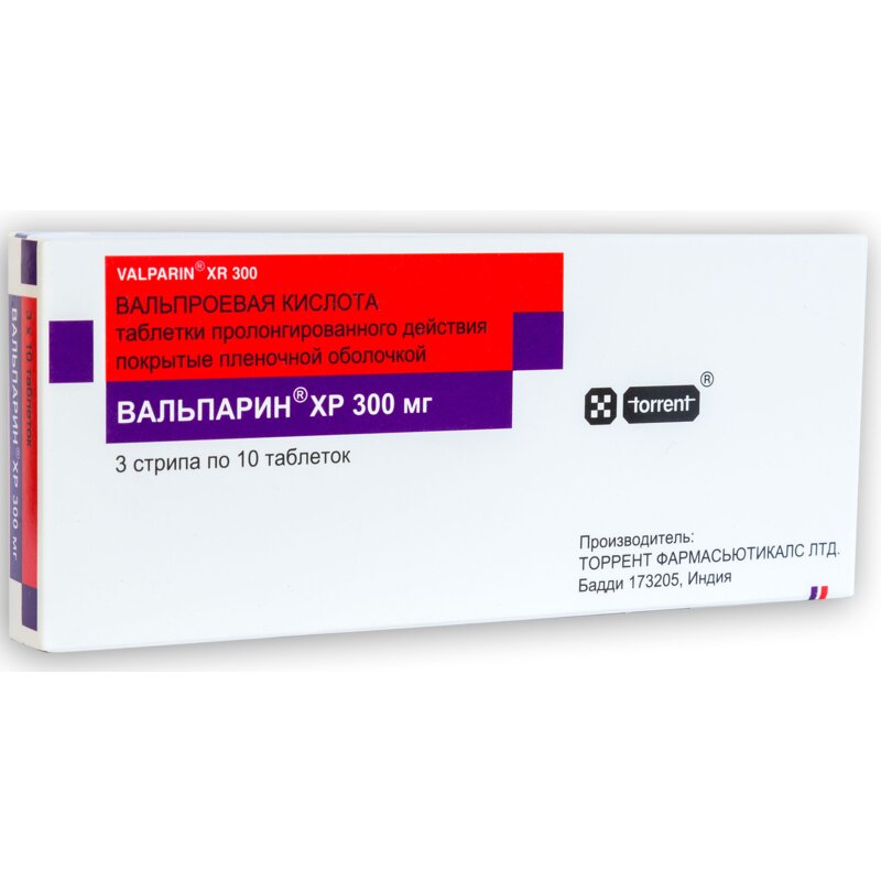 Вальпарин ХР таблетки пролонгированного действия 300 мг 30 шт.