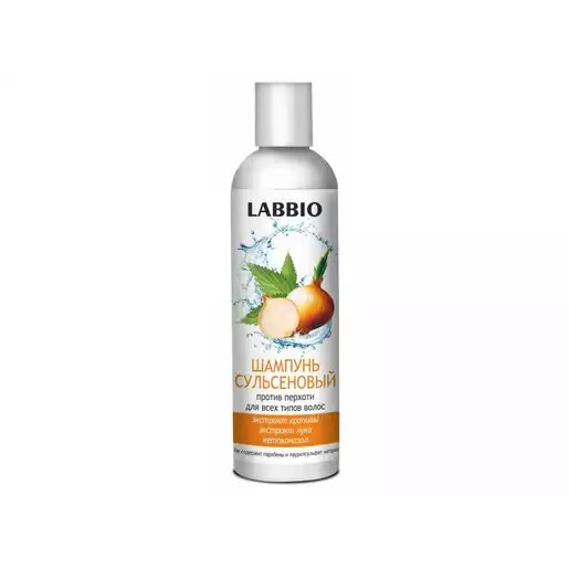 Labbio шампунь против перхоти 250мл для всех типов волос сульсеновый экстракт крапивы, лук