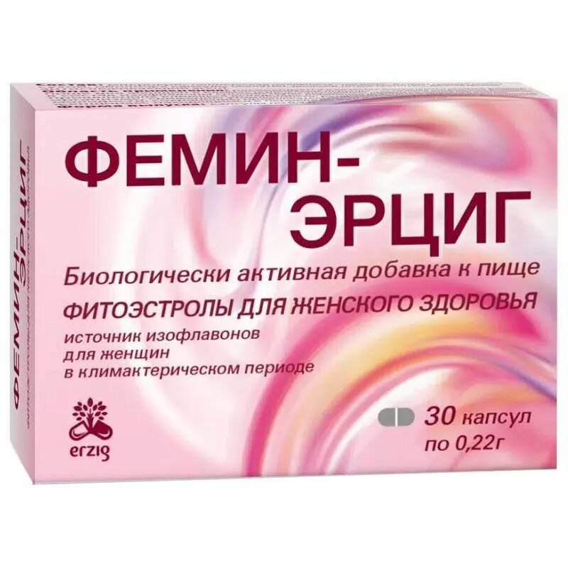 Фемин-Эрциг Фитоэстролы для женского здоровья капсулы 220 мг 30 шт.