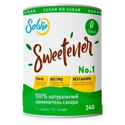 Сахарозаменитель Solvie Sweetener стевия 240 г