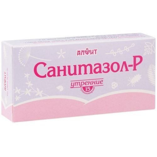 Санитазол-Р утренние суппозитории 2 г 15 шт.