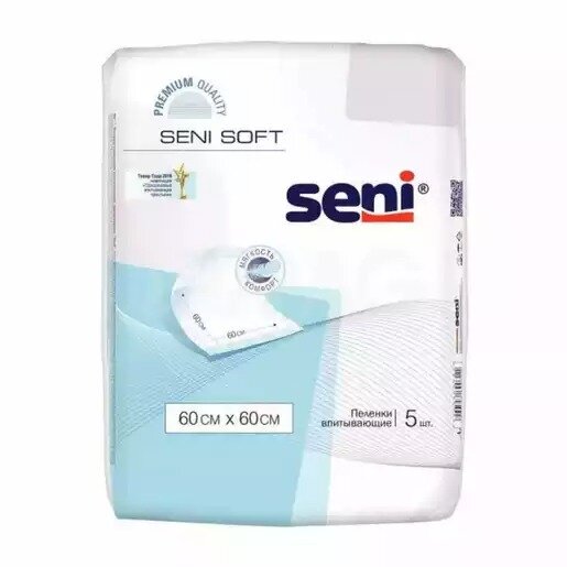 Пеленки Seni Soft 60х60 см 5 шт.