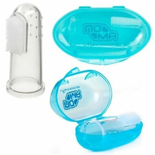 Щетка-массажер для десен Пома арт.4617 силиконовая в футляре 4 мес+