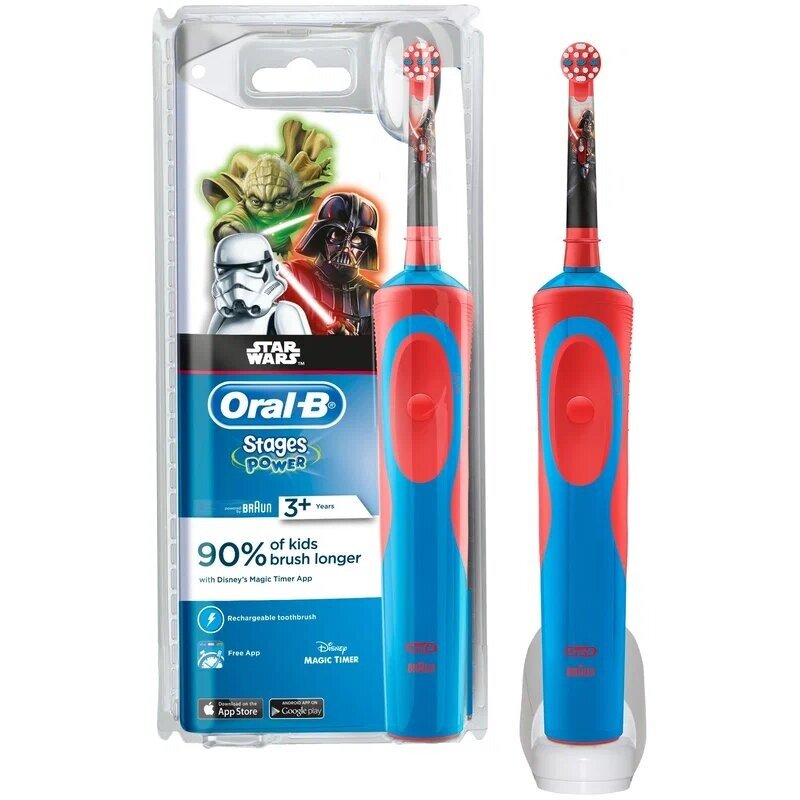 Детская электрическая зубная щетка Oral-B Stages Power Star Wars с 3 лет 1 шт.