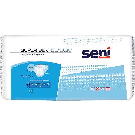 Seni super classic подгузники для взрослых medium n30