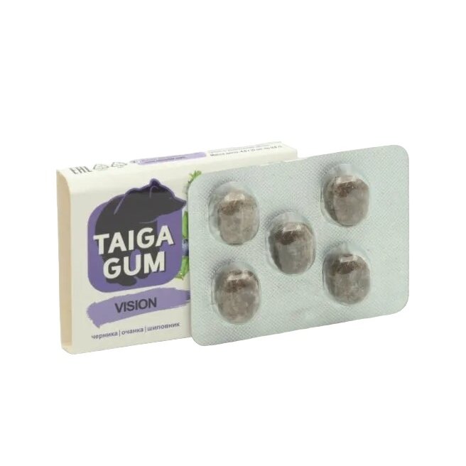 Смолка жевательная Taiga gum Vision без сахара 5 шт.