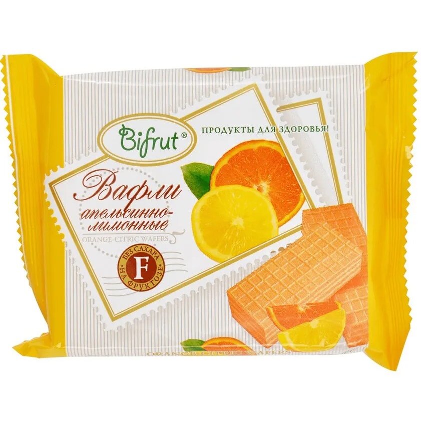 Вафли Бифрут на фруктозе апельсин/лимон 60 г